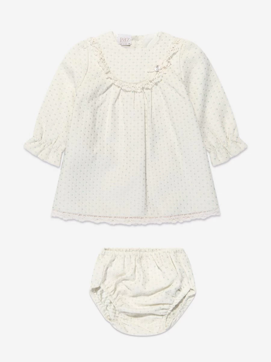 Paz Rodriguez Baby Girls Green Dress With Bloomers - Adorable Outfit for Infants