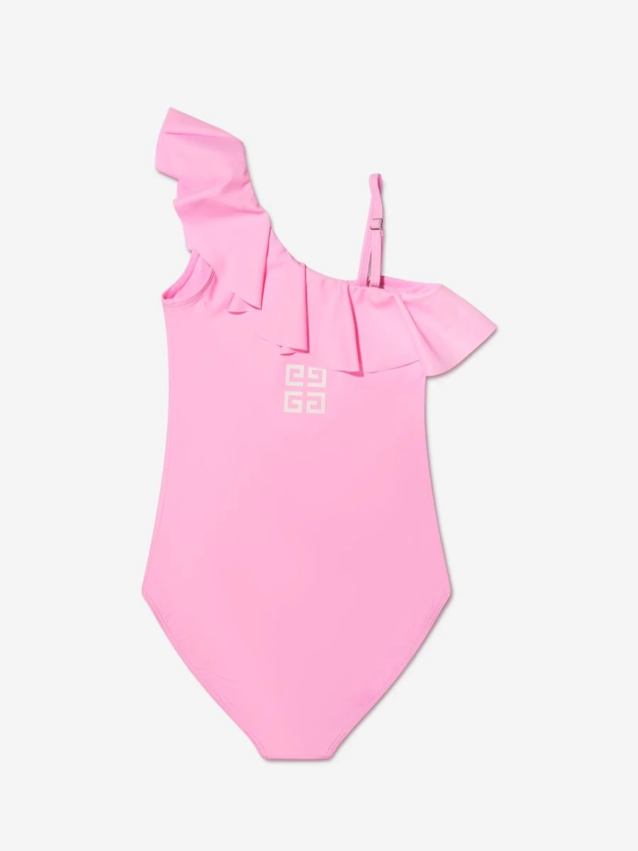 Givenchy Teen Girls Pink Sunset Print Swimming Costume - Stylish One-Piece Bathing Suit