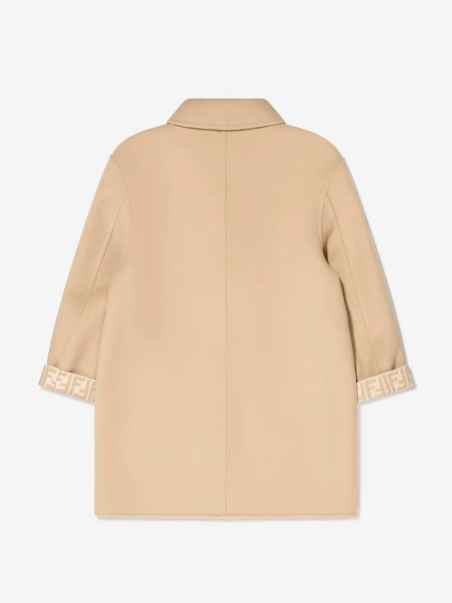 Fendi Kids Girls' Logo Print Coat | Designer Winter Jacket for Girls