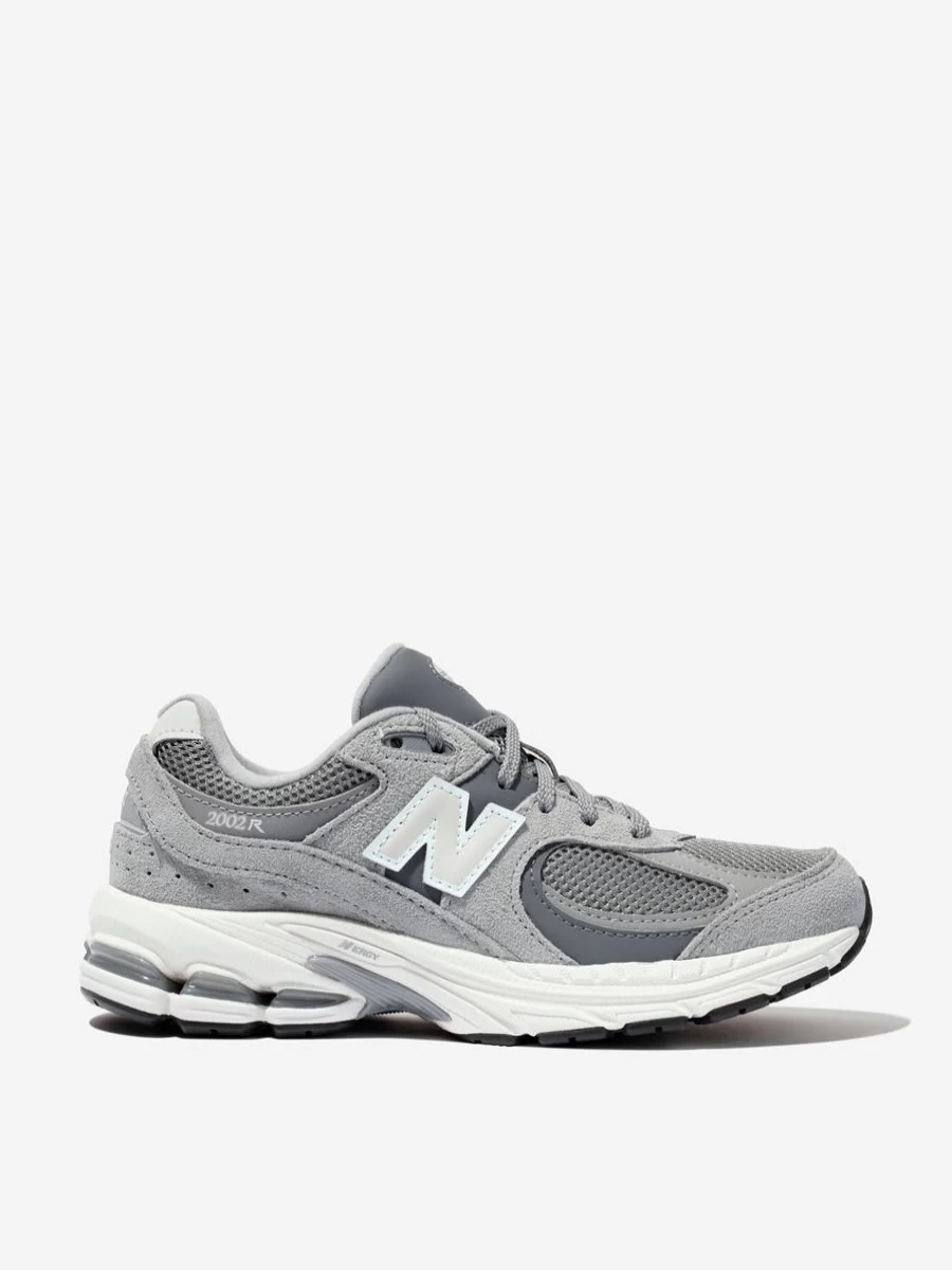 New Balance Girls 2002 Grey Lace Up Logo Trainers | Kids Running Shoes | Childsplay Clothing