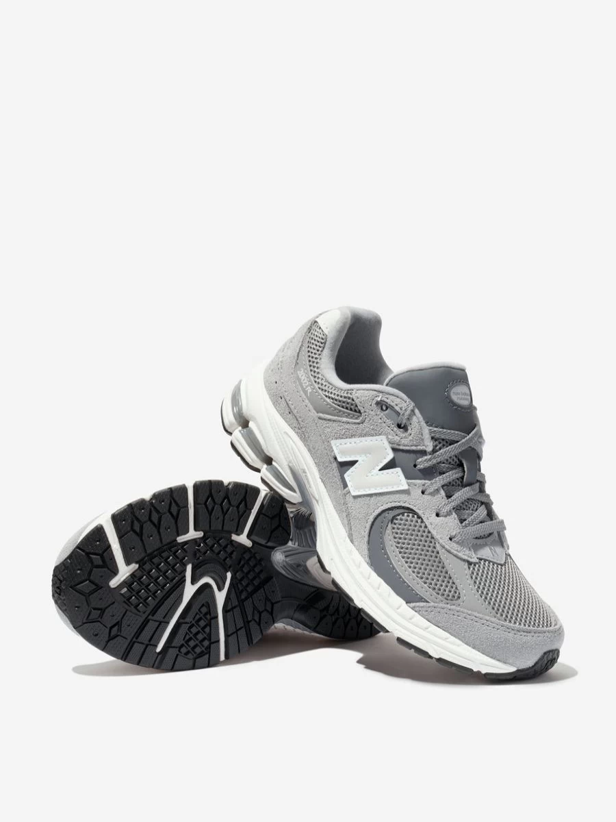 New Balance Girls 2002 Grey Lace Up Logo Trainers | Kids Running Shoes | Childsplay Clothing