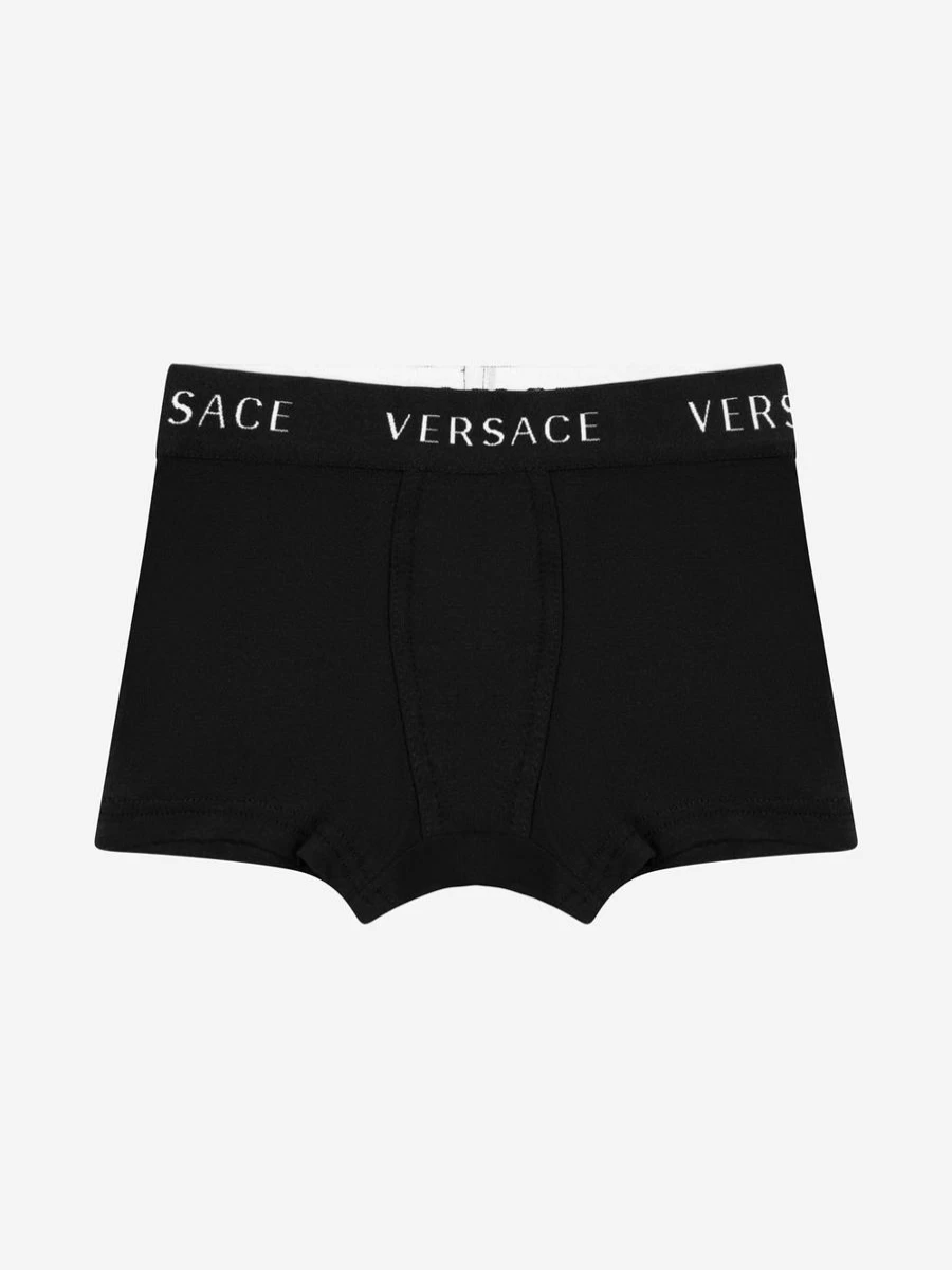 Versace Boys Cotton Boxer Shorts 2-Pack | Kids Underwear Set | Premium Comfort Briefs