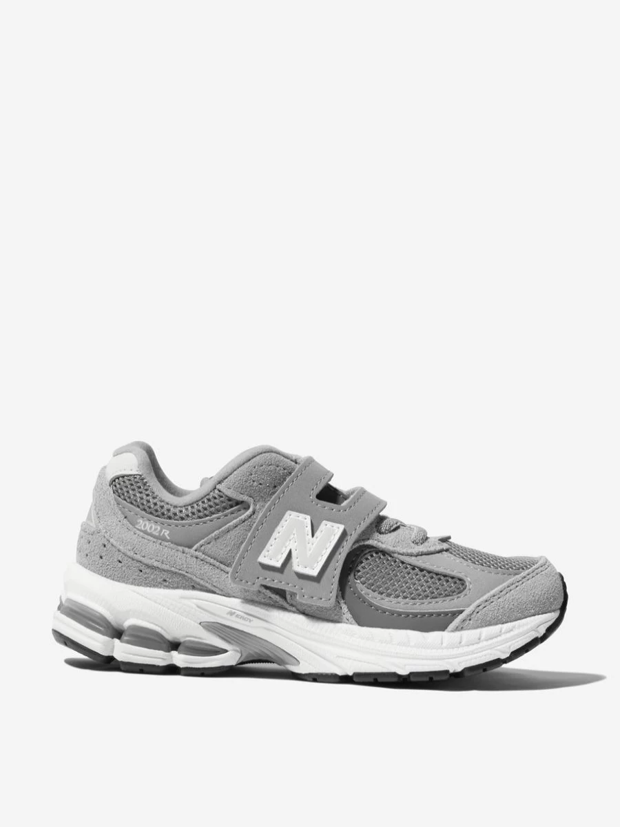 New Balance Girls 2002 Grey Lace Up Logo Trainers | Kids Running Shoes