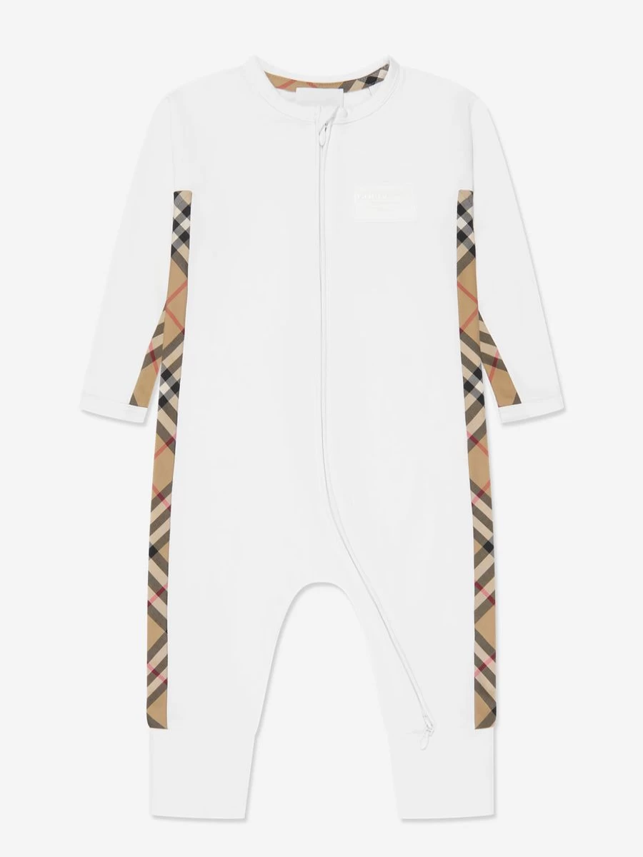 Burberry Kids Baby Boys' White Claude Romper Gift Set