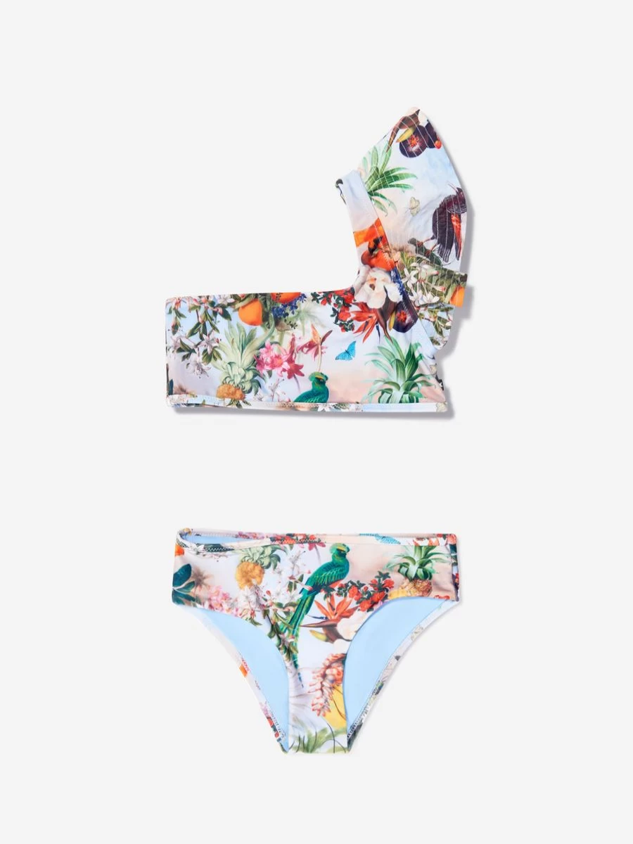 Molo Teen Girls Tropical Nola Asymmetrical Multicolour Bikini Swimwear