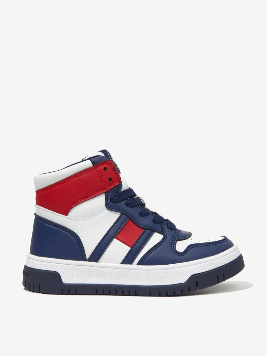 Tommy Hilfiger Teen Boys High Top Sneakers - Lace Up Athletic Trainers for Teens