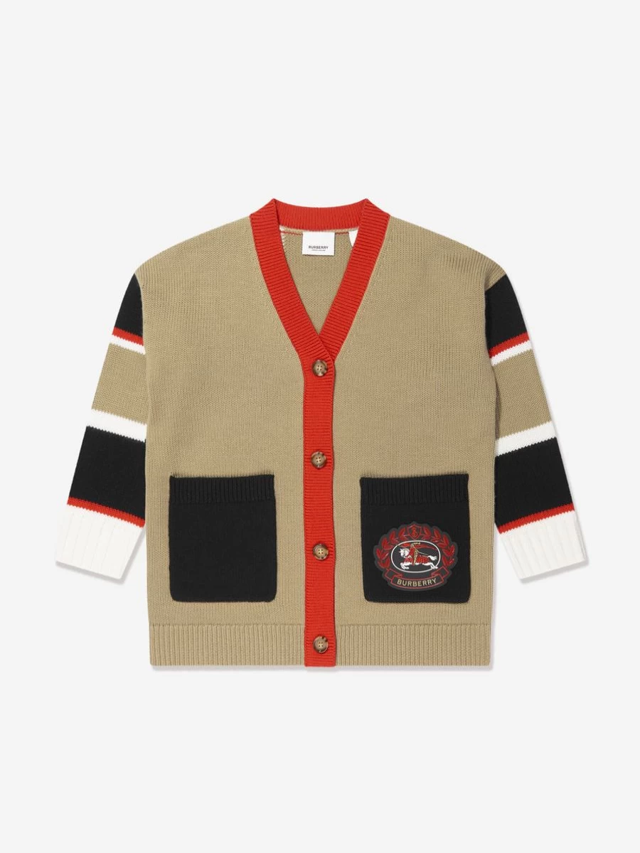 Burberry Kids Teen Girls Jessica Beige Cardigan Sweater