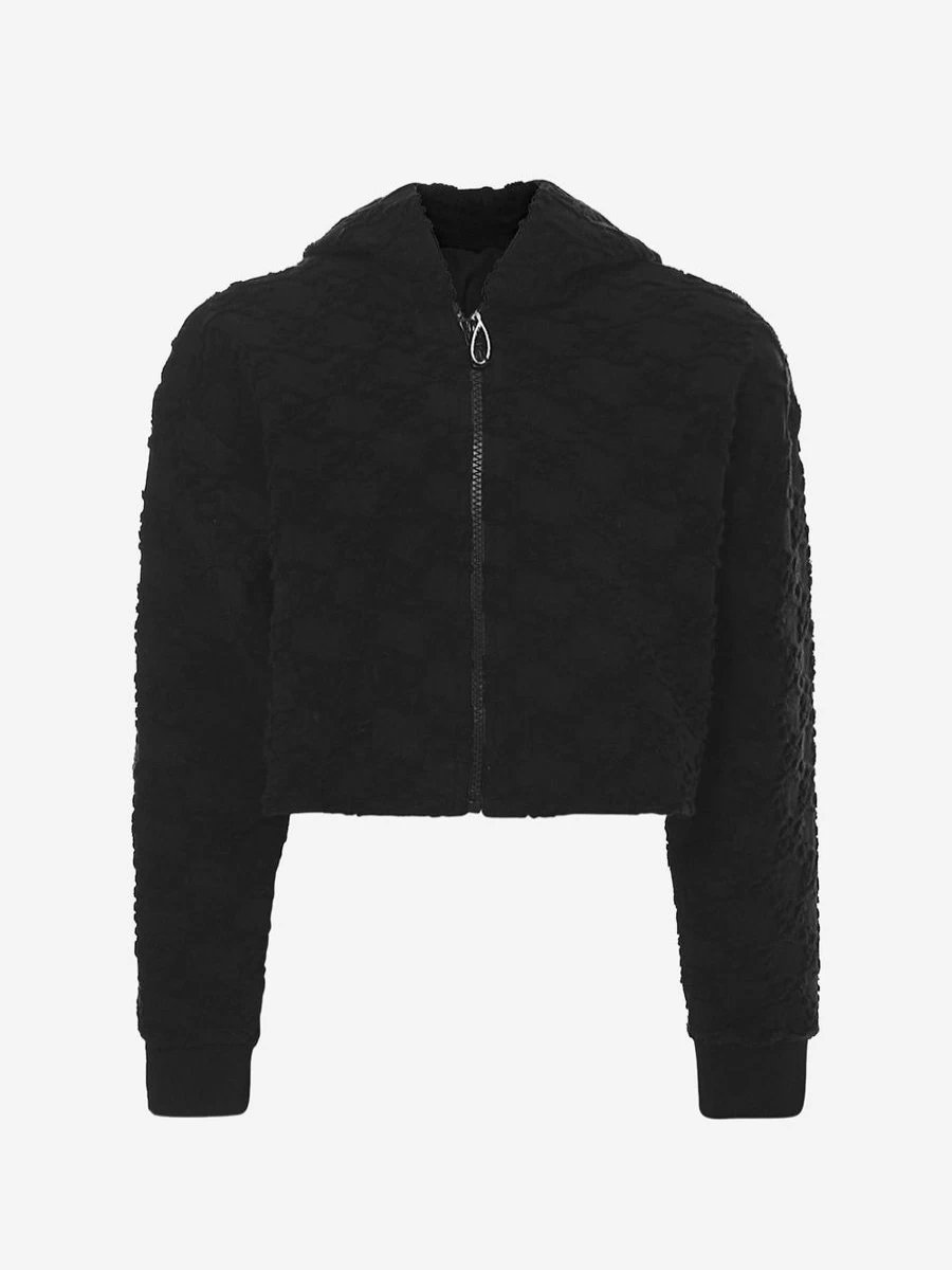 Fendi Kids Girls FF Logo Zip Up Hoodie Jacket