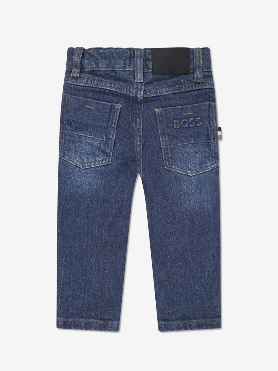 BOSS Boys' Blue Denim Jeans for Toddlers & Kids - Comfortable & Stylish