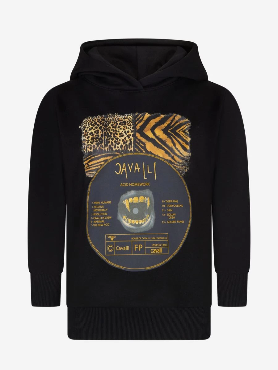 Roberto Cavalli Girls' Hoodie - Stylish & Comfortable Pullover for Teens