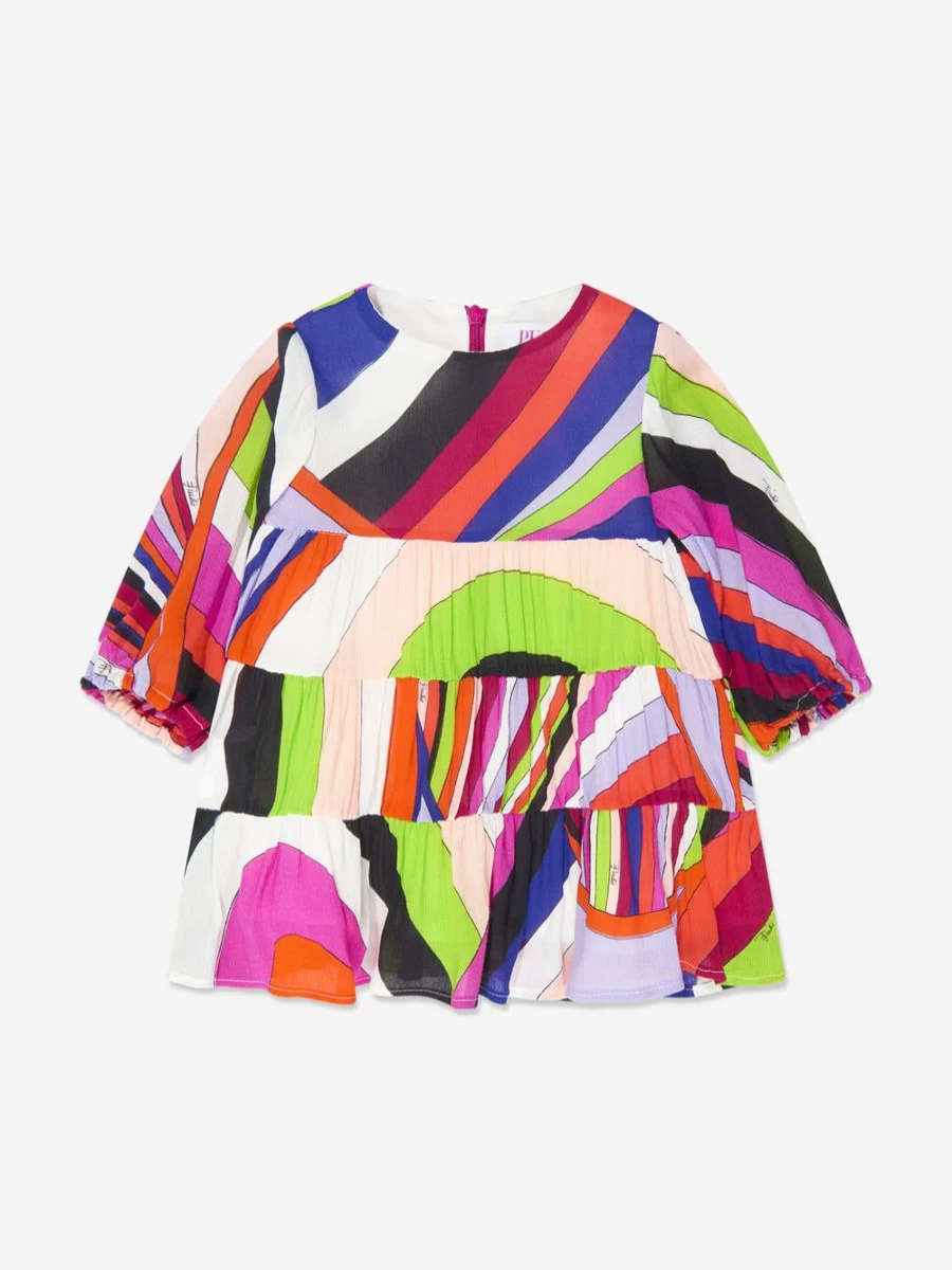Emilio Pucci Baby Girls Iridescent Print Multicolored Dress