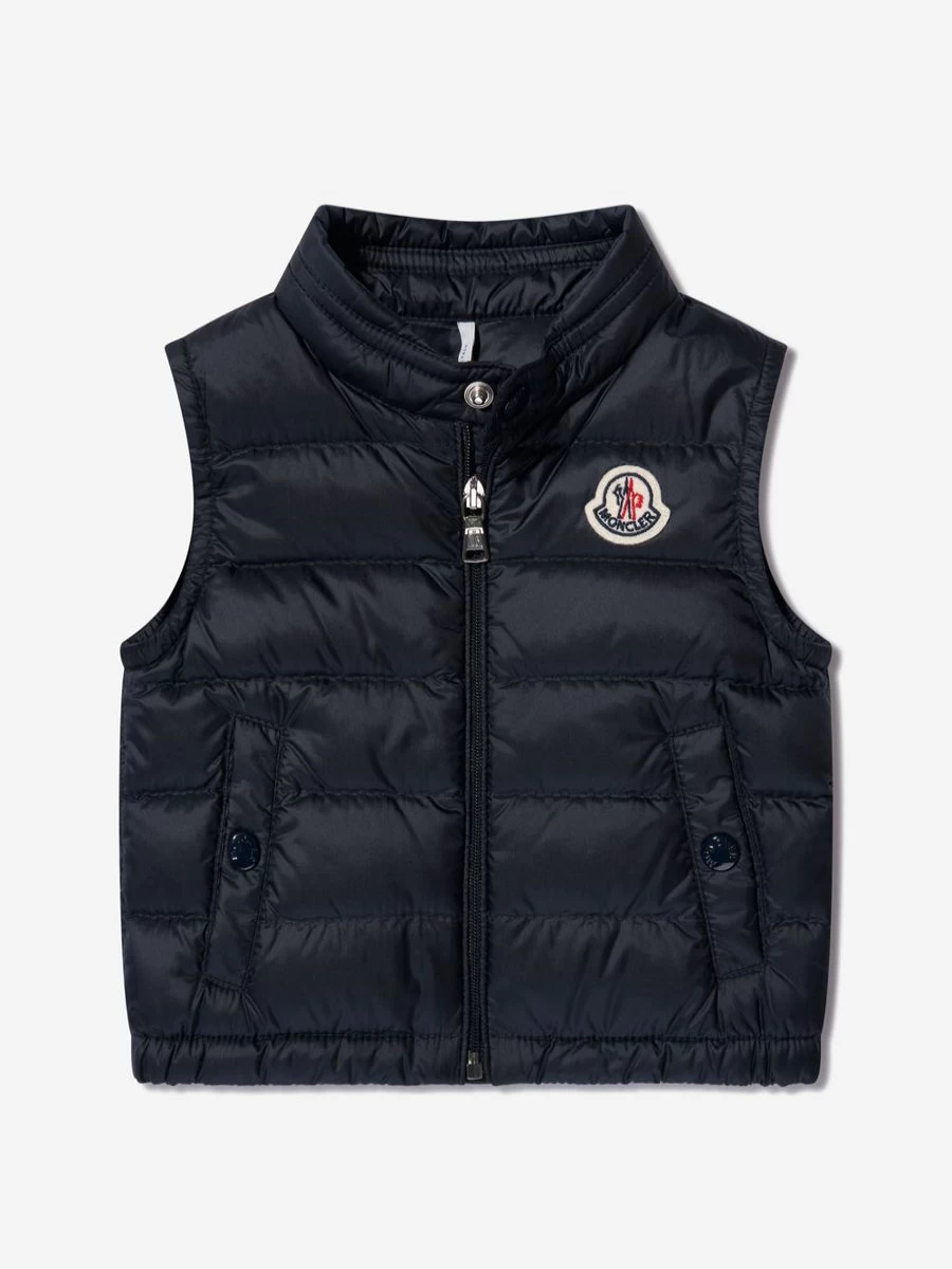 Moncler Enfant Baby Navy Down Padded Amaury Vest Gilet