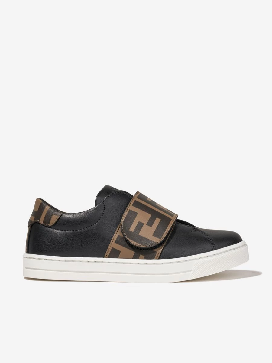 Fendi Kids Boys FF Logo Strap Sneakers - Unisex Designer Athletic Shoes