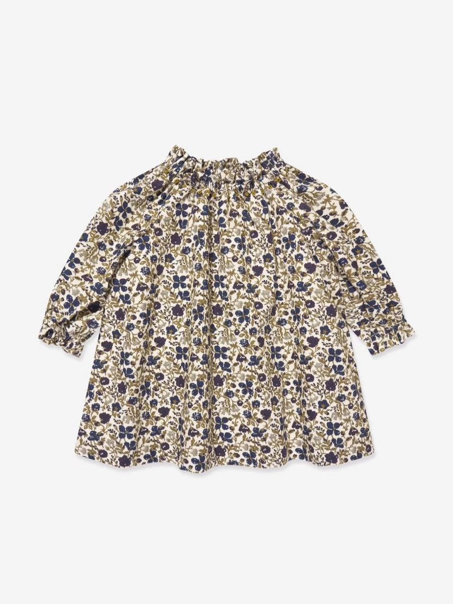 Bonpoint Baby Girls Beige Prunelle Dress - Elegant French Luxury Dress for Infants