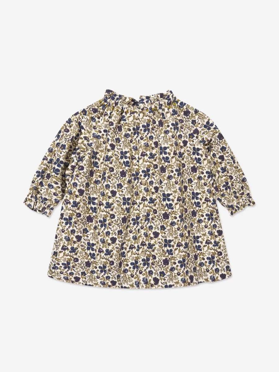 Bonpoint Baby Girls Beige Prunelle Dress - Elegant French Luxury Dress for Infants