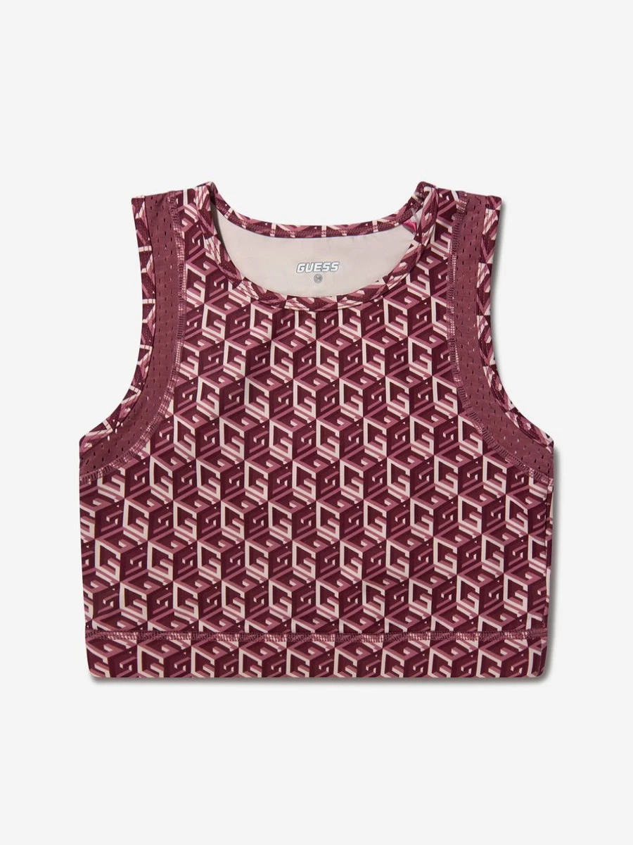 Guess Girls' Logo Print Sports Bra - Stylish Activewear for Teens & Youth