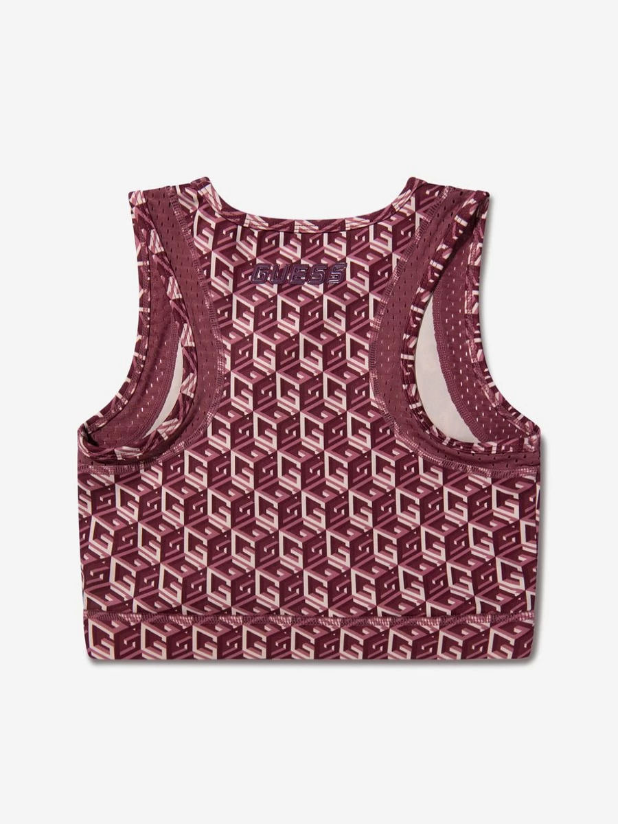 Guess Girls' Logo Print Sports Bra - Stylish Activewear for Teens & Youth