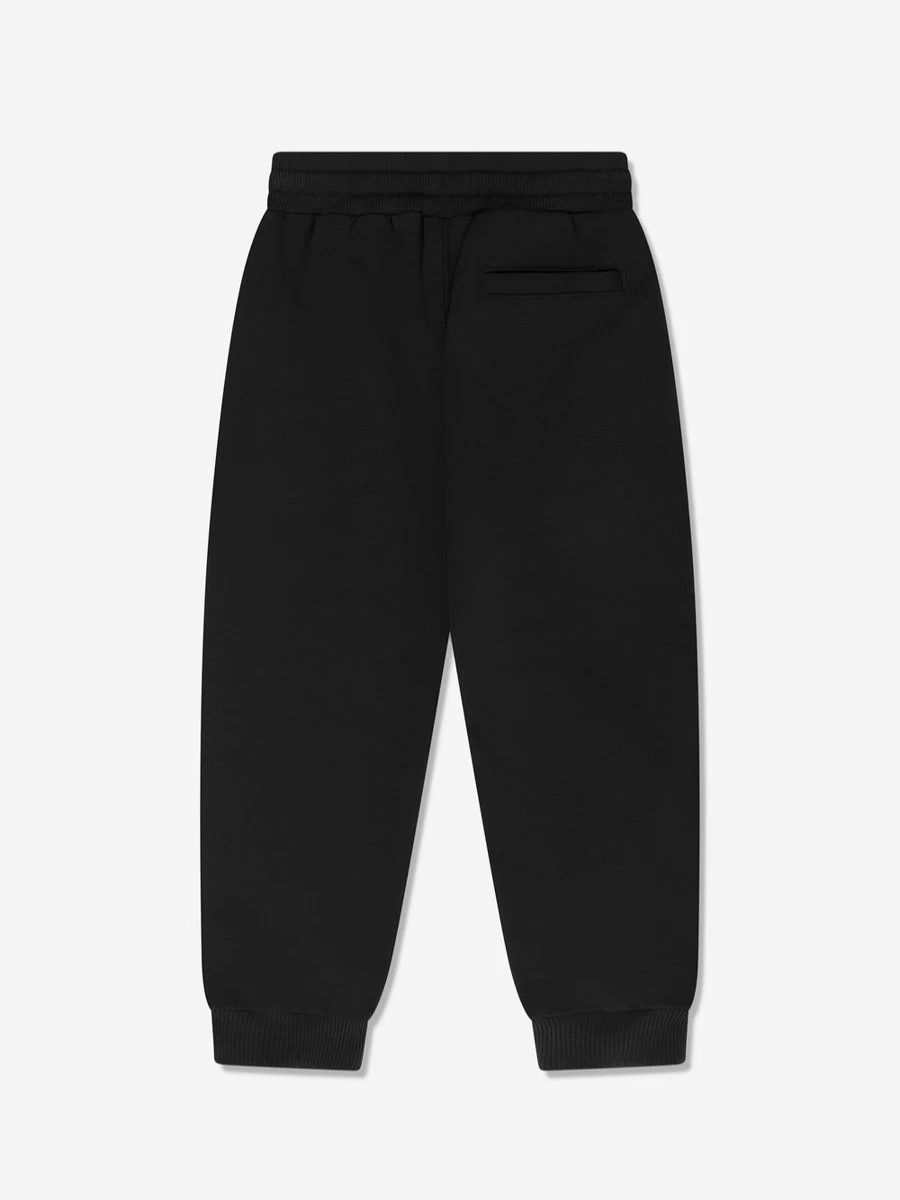 Dolce & Gabbana Kids Boys Black Logo Joggers Pants for Comfort & Style