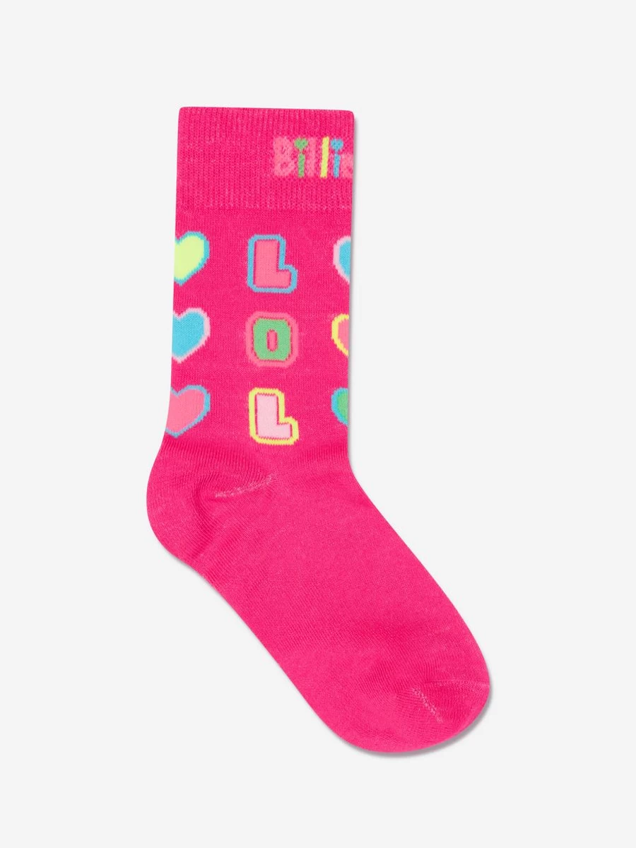 "Billieblush Pink Lol Socks for Girls - Cute & Stylish Knee-High Socks"