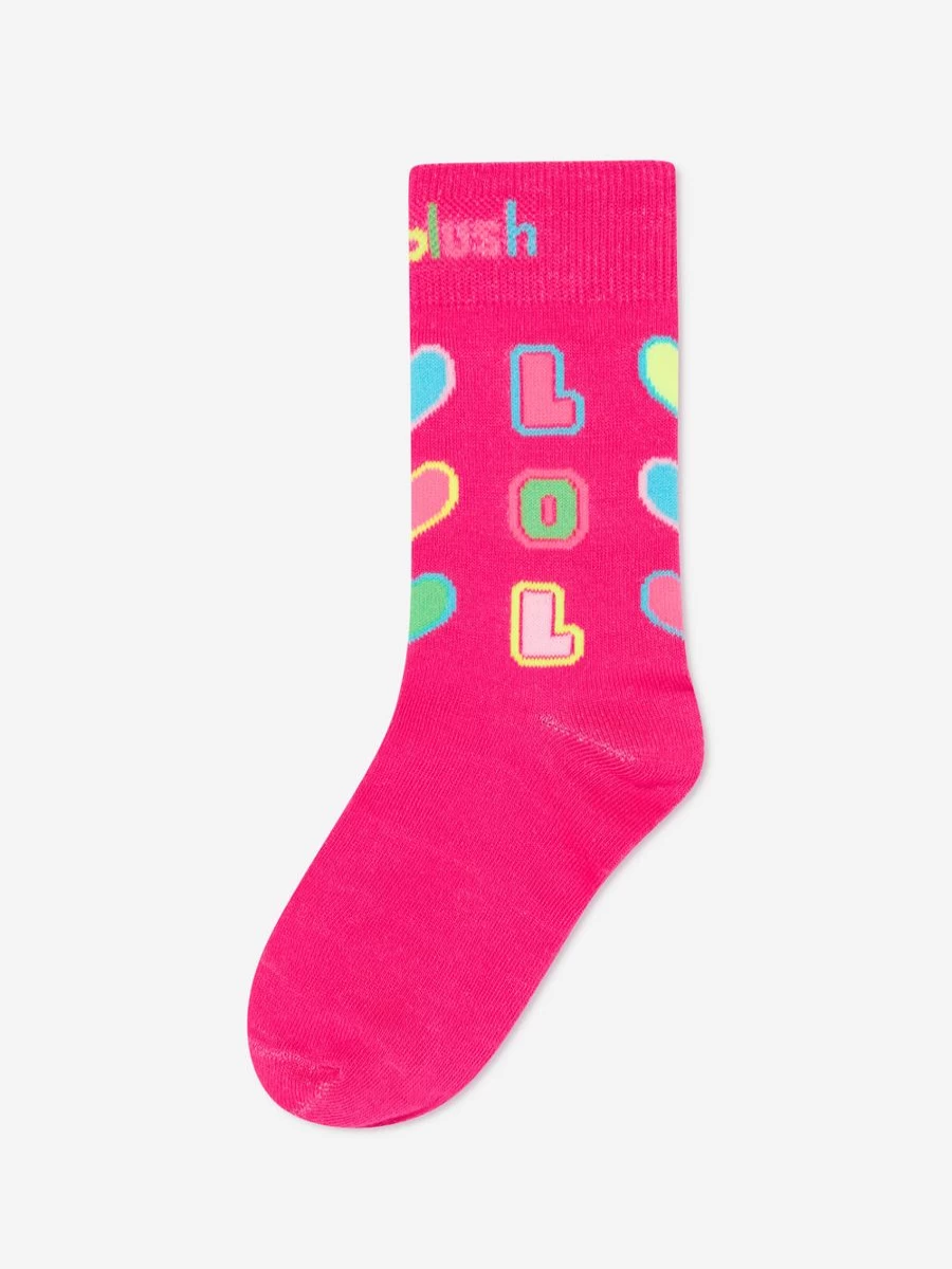 "Billieblush Pink Lol Socks for Girls - Cute & Stylish Knee-High Socks"