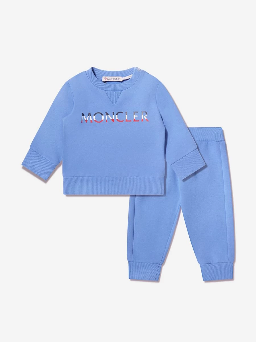 Moncler Enfant Baby Boys Blue Logo Tracksuit - Comfortable & Stylish Outfit