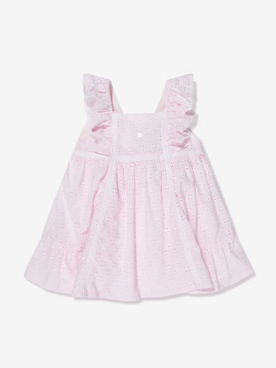 Patachou Girls Pink Sleeveless Frilly Dress - Elegant Ruffle Detail Summer Outfit