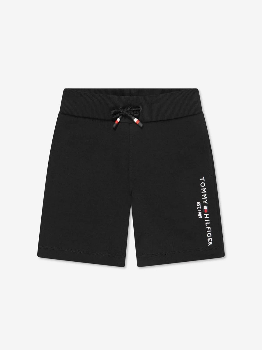 Tommy Hilfiger Boys' Black Essential Sweat Shorts for Active Wear