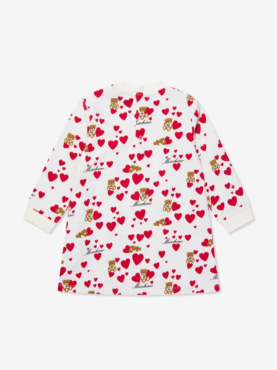 Moschino Kids Ivory Sweater Dress for Baby Girls | Soft Knit Casual Outfit