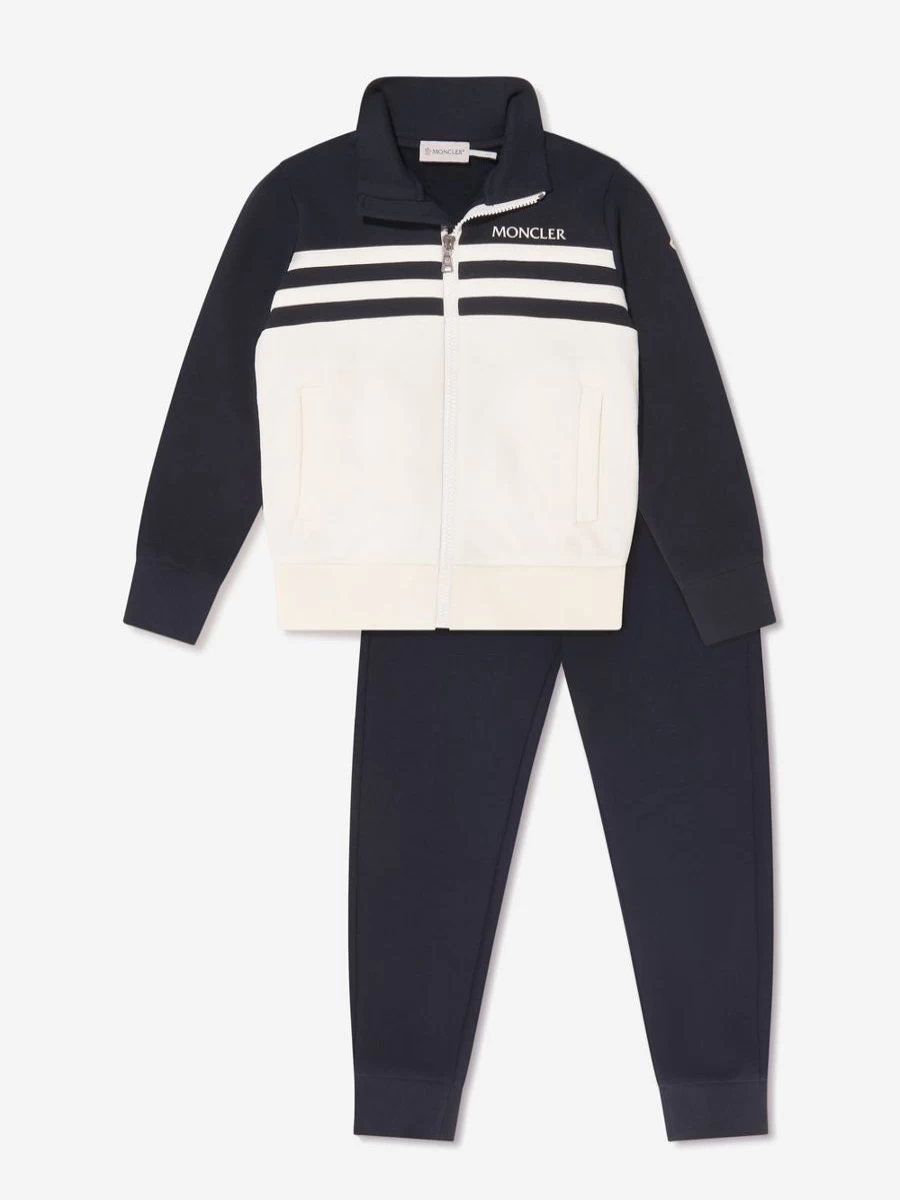 Moncler Enfant Navy Logo Tracksuit for Teen Boys - Stylish & Comfortable