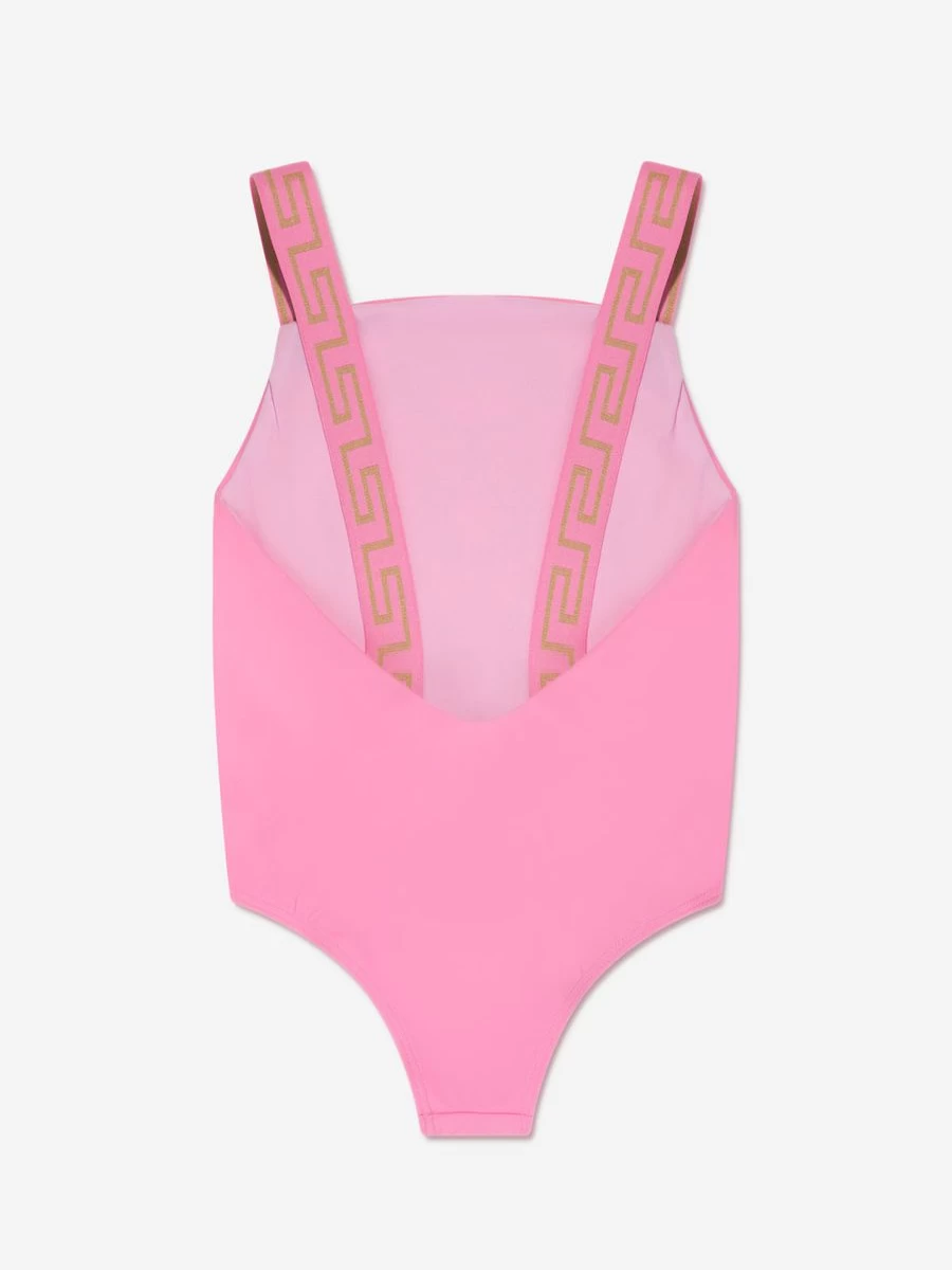 Versace Teen Girls Pink Medusa Logo One-Piece Swimming Costume