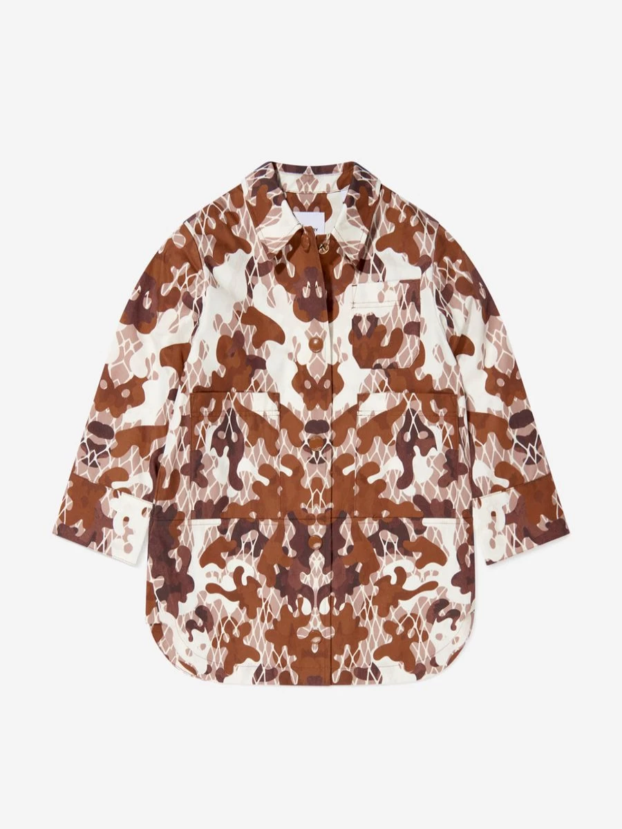 Burberry Kids Teen Girls Patricia Camouflage Print Dress | Stylish Camo Design