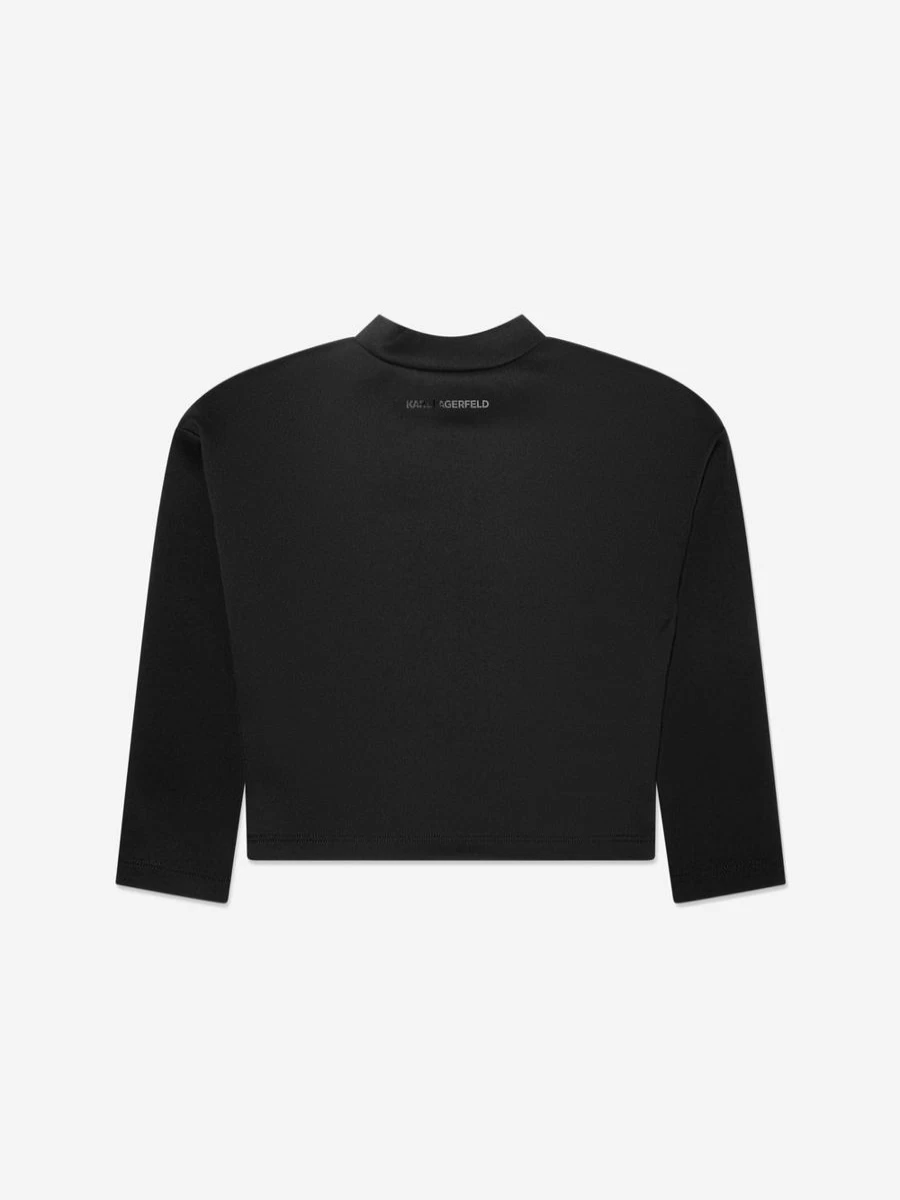 Karl Lagerfeld Girls Black Logo Print Sweatshirt