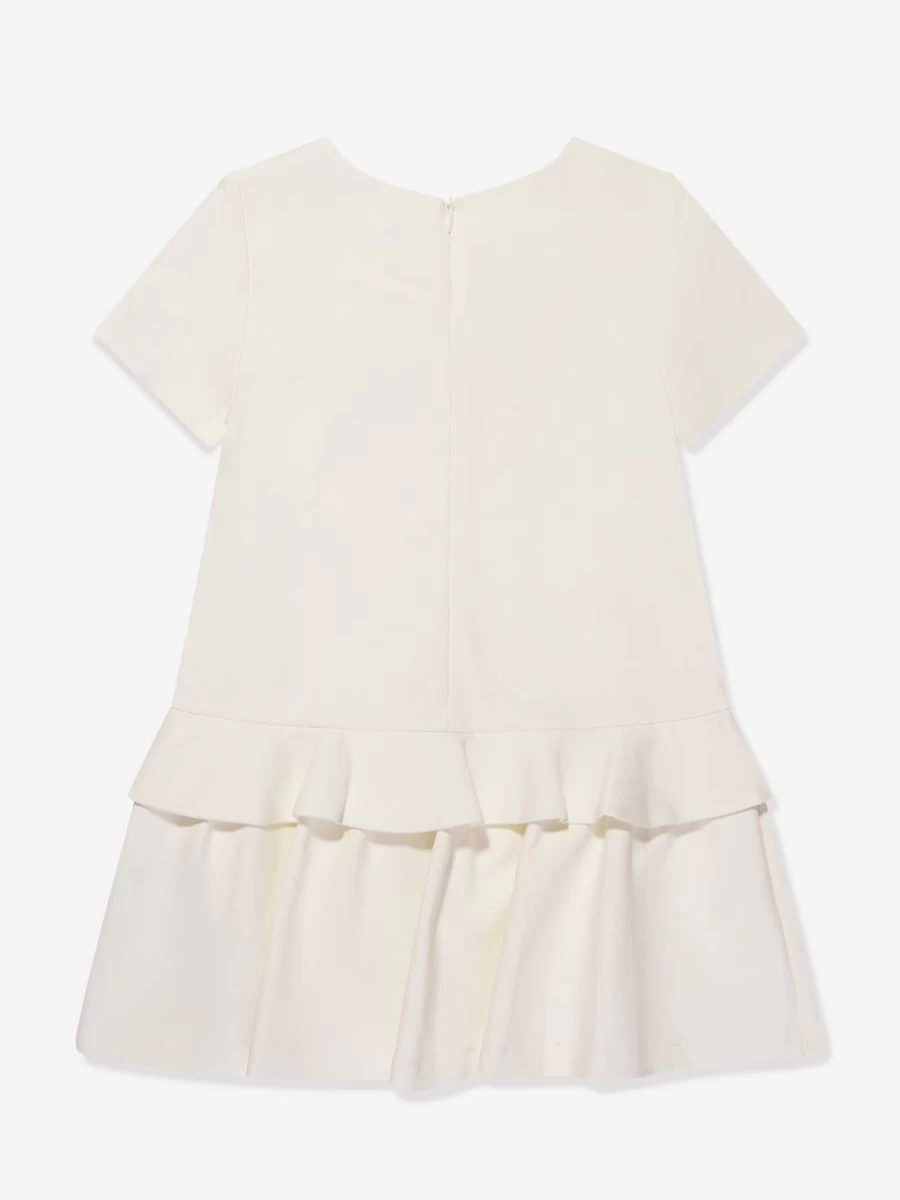Moschino Kids Teen Girls Ivory Jersey Dress with Bag Print
