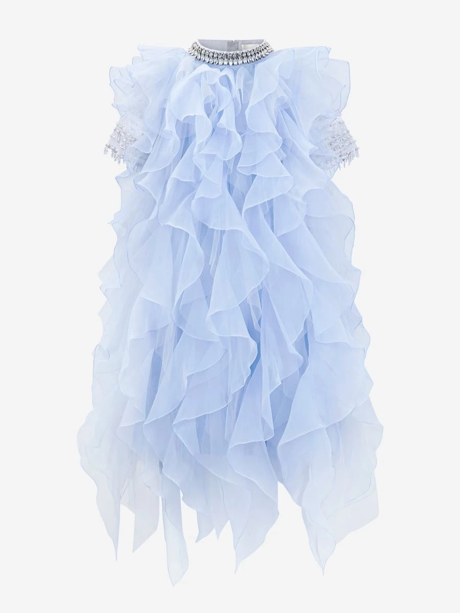 "Maison Ava Teen Girls' Twyla Blue Occasion Dress for Special Events"
