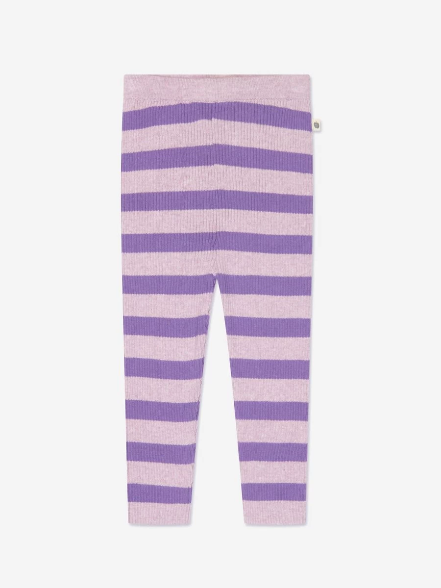 The Bonnie Mob Girls' Purple Cashmere Knit Leggings for Baby & Toddler