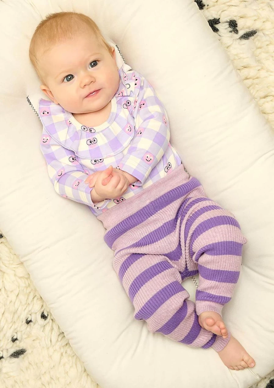 The Bonnie Mob Girls' Purple Cashmere Knit Leggings for Baby & Toddler