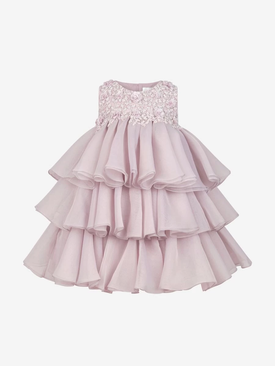 "Maison Ava Teen Girls Lumi Dress in Misty Lavender - Elegant Lavender Dresses for Teens"