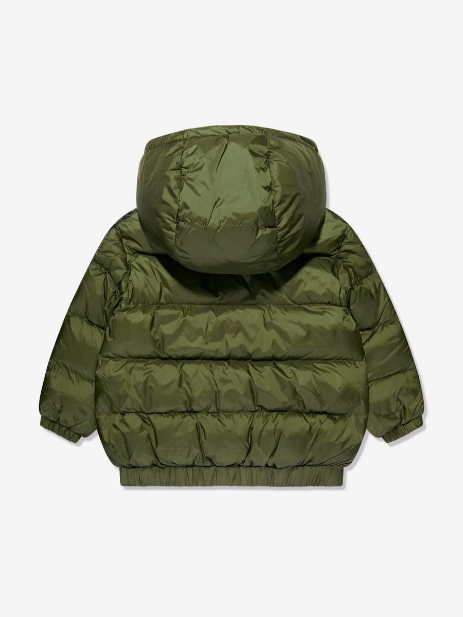 Moschino Kids Boys Green Milano Puffer Jacket | Winter Coat for Boys