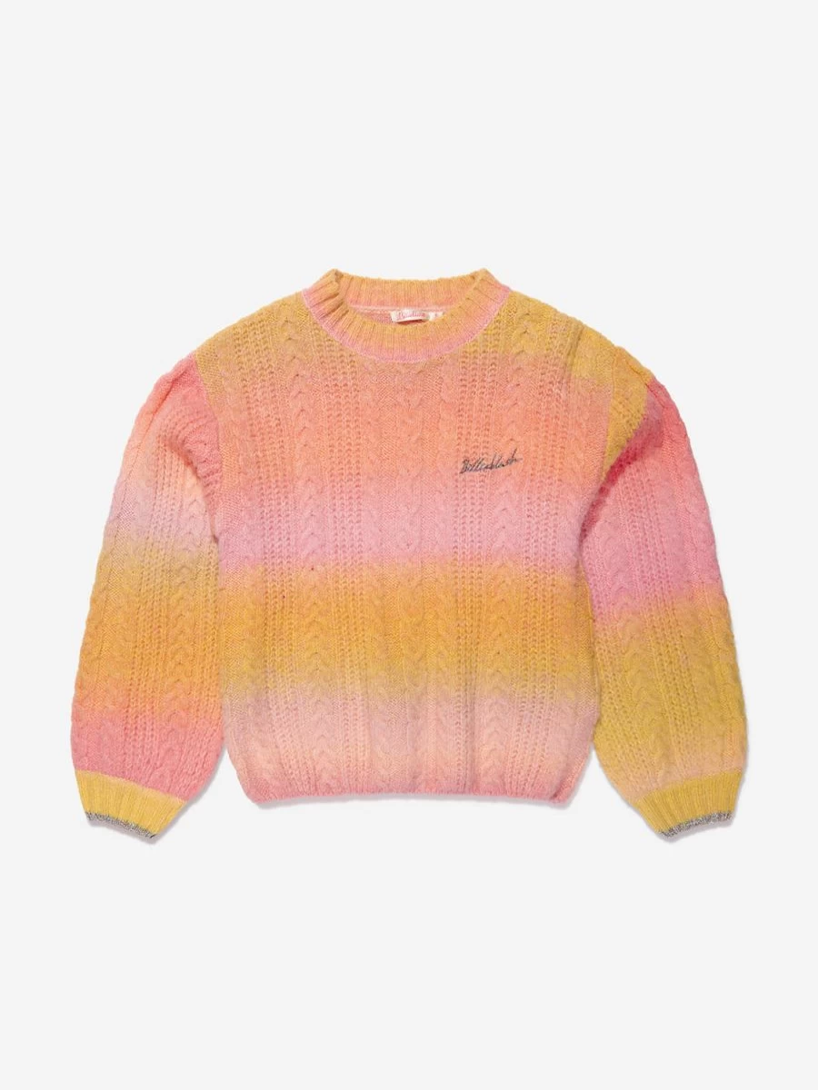 Billieblush Girls Lilac Gradient Knitted Jumper - Soft Winter Sweater for Girls
