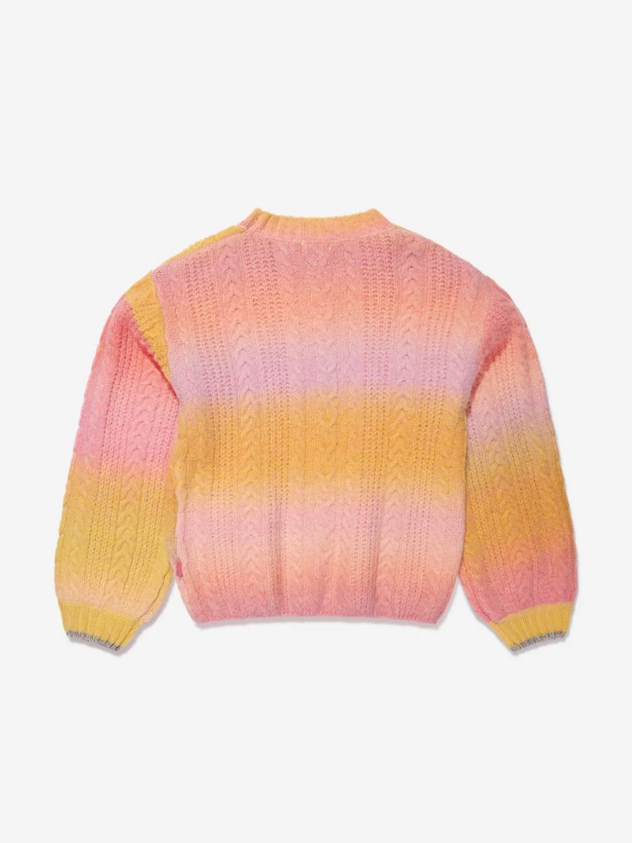 Billieblush Girls Lilac Gradient Knitted Jumper - Soft Winter Sweater for Girls