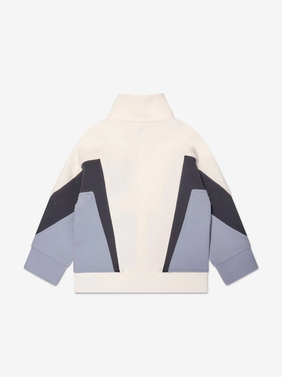 Emporio Armani Boys White Half Zip Sweatshirt | Casual Pullover for Kids