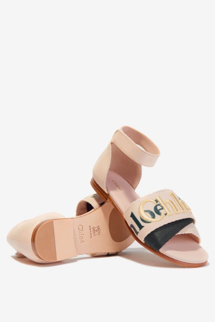 Chloé Teen Leather Branded Sandals | Stylish & Comfortable Footwear for Girls