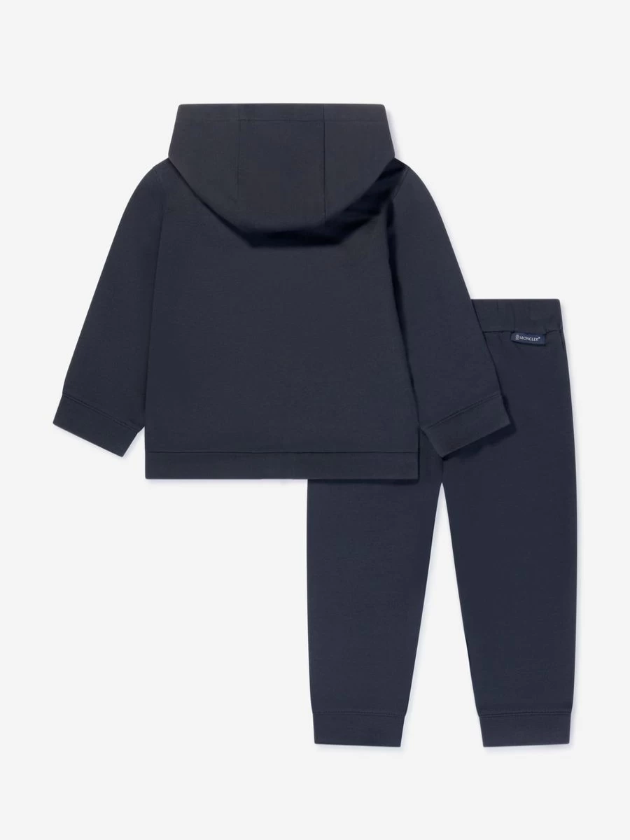 Moncler Enfant Girls Navy Baby Logo Tracksuit - Stylish & Comfortable Outfit