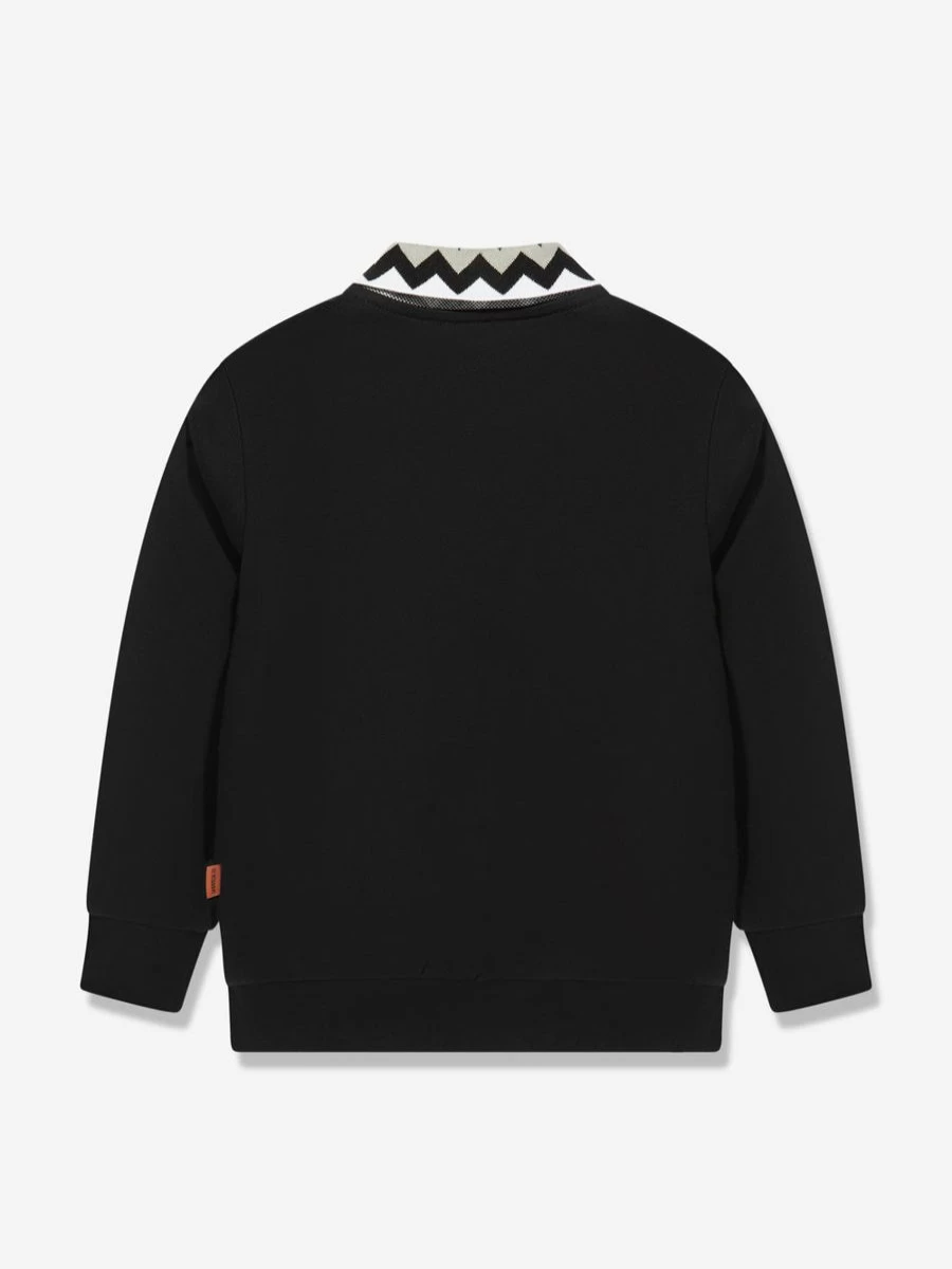 Missoni Teen Boys Black Collar Sweatshirt | Stylish Casual Pullover
