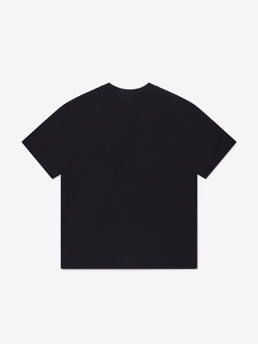 Off-White Boys Big Bookish Graphic Black T-Shirt