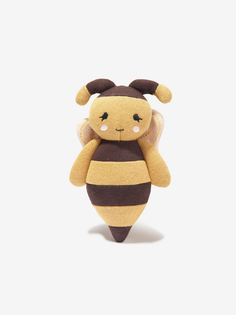 Konges Slojd Brown Bee Plush Toy - Soft Cuddly Stuffed Animal for Babies & Kids