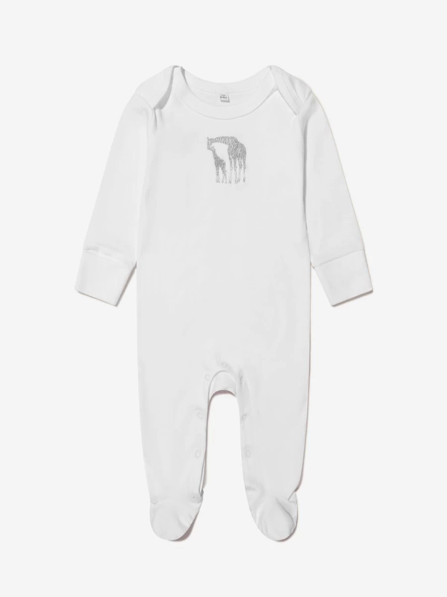 "Girls' Organic Cotton Giraffe Babygrow & Muslin Set by Cotton and Company"