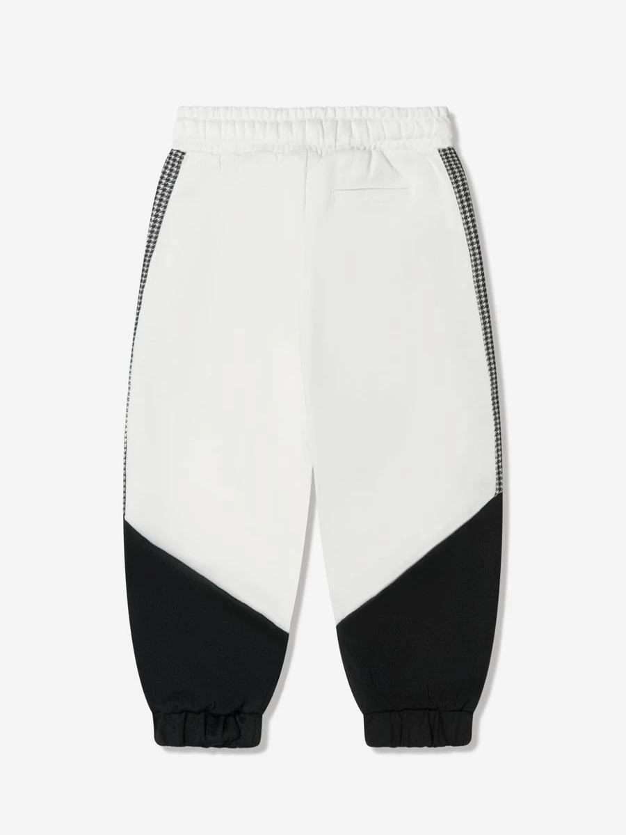 Fendi Kids Boys' Color Block Dogtooth Print Joggers - Stylish Casual Trousers for Boys