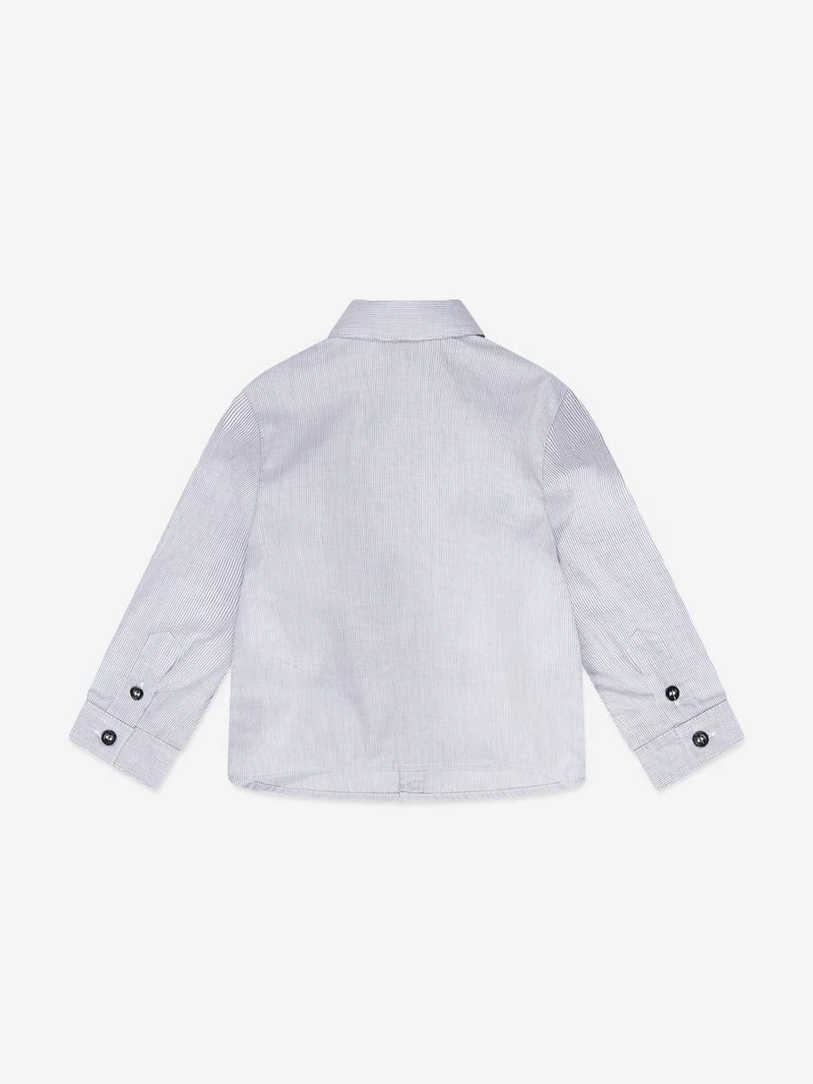 Emporio Armani Boys Blue Striped Shirt for Baby & Toddler