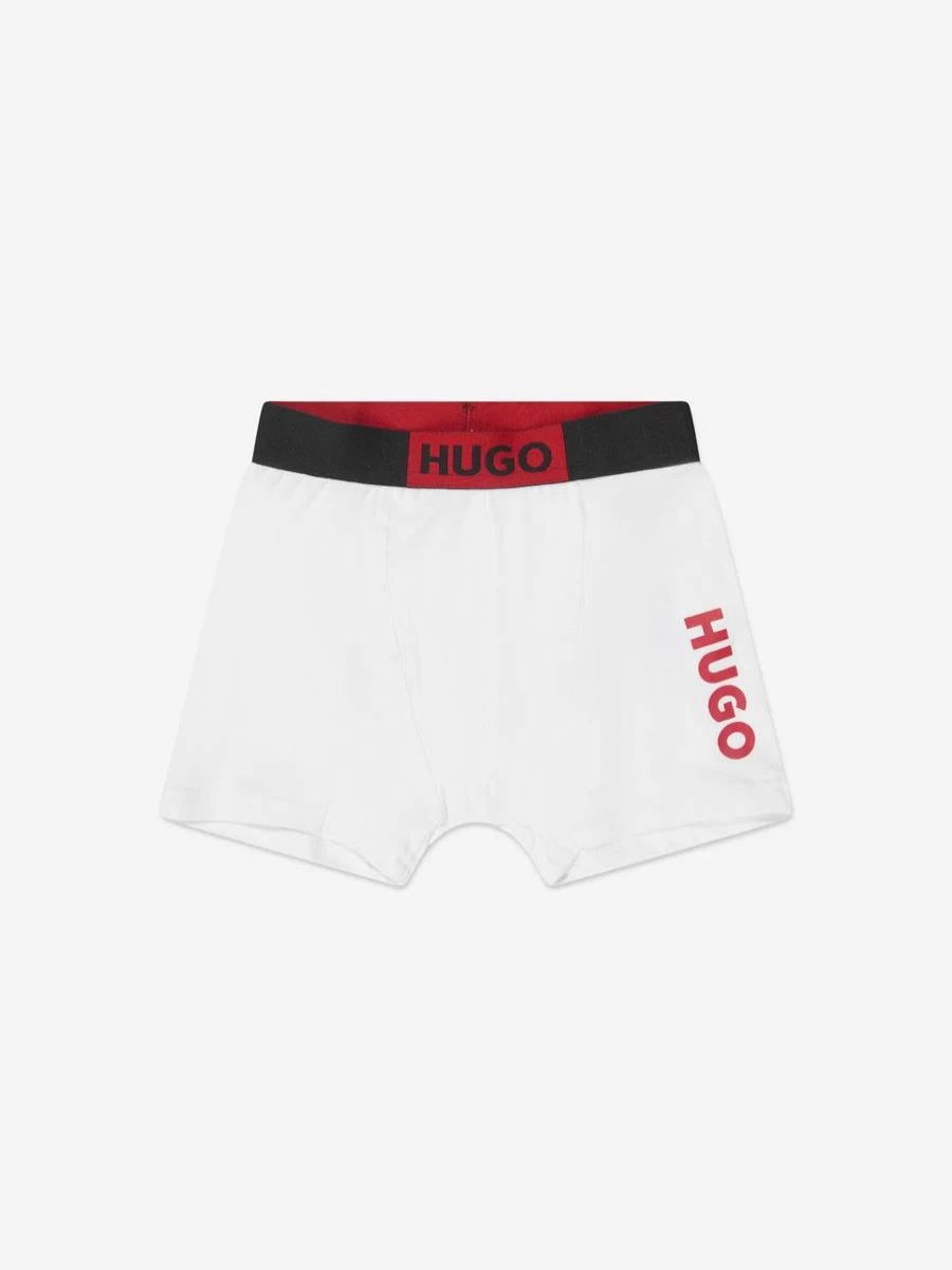 Hugo Boys' 2-Pack Black Boxer Shorts - Comfortable Cotton Underwear